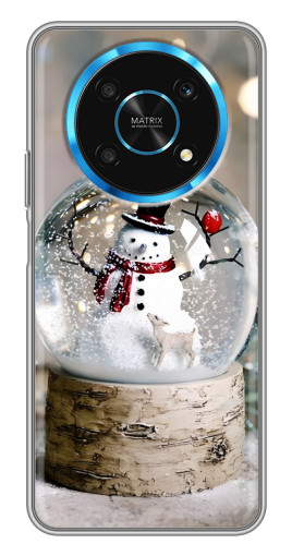 Силиконовый чехол с изображением "Снеговик в шаре" для Huawei Honor Magic 5 Lite 5G
