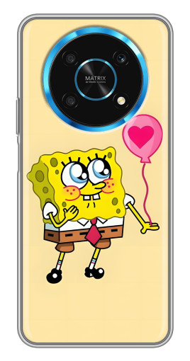 Чехол с принтом "СпанчБоб с шариком" для Huawei Honor Magic 5 Lite 5G