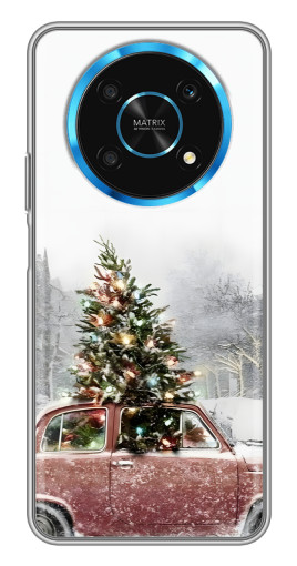 Силиконовый чехол с изображением "Елка в машине" для Huawei Honor Magic 5 Lite 5G