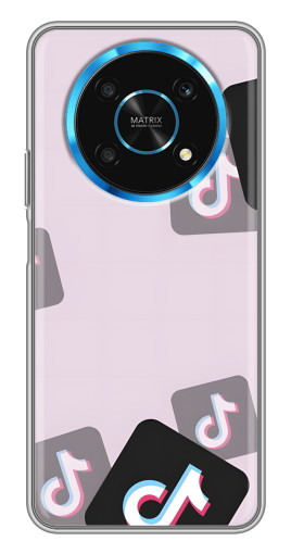 Силиконовый чехол с изображением "Значки ТикоТока" для Huawei Honor Magic 5 Lite 5G