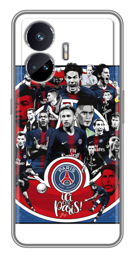 Силиконовый чехол с изображением "Команда PSG" для Realme GT5