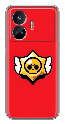 Чехол с картинкой "Лого на красном" для Realme GT5