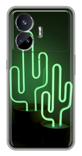 Силиконовый чехол с изображением "Неоновый кактус" для Realme GT5