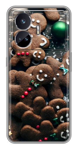 Чехол с картинкой "Новогодние человечки" для Realme GT5