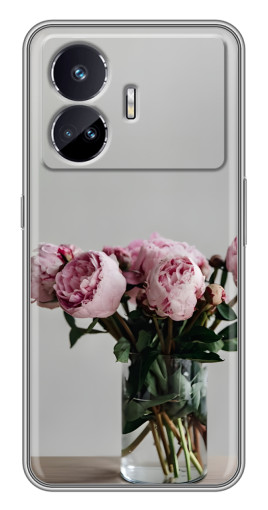 Силиконовый чехол с изображением "Пионы в вазе" для Realme GT5