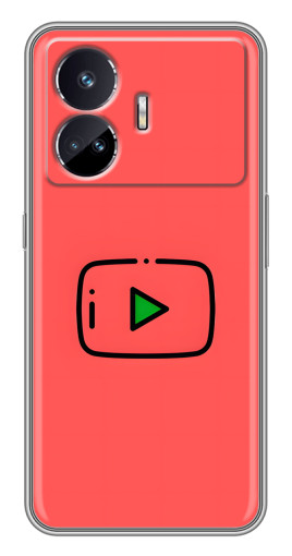 Чехол с картинкой "Рисованная кнопка" для Realme GT5