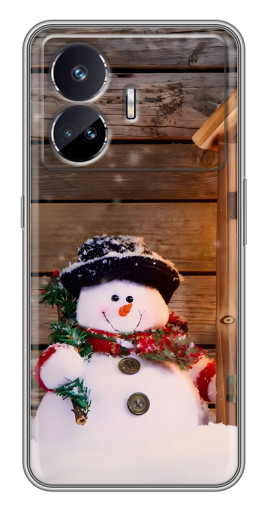 Чехол с картинкой "Рождественский снеговик" для Realme GT5