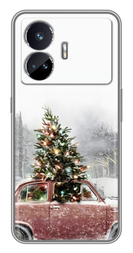 Чехол с картинкой "Елка в машине" для Realme GT5