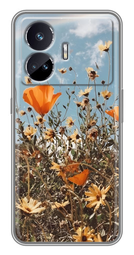 Чехол с принтом "Желтые цветы" для Realme GT5