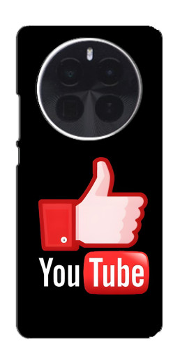 Силиконовый чехол с изображением "Лайк YouTube" для Realme GT5 Pro