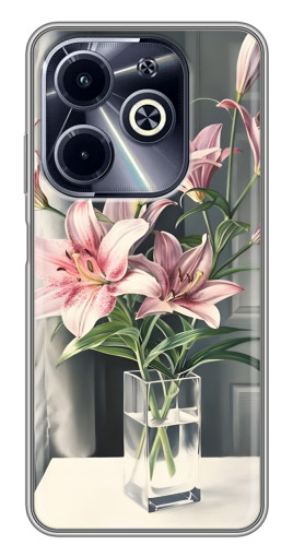 Чехол с принтом "Букет лилии" для Infinix Hot 40i