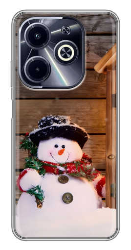 Чехол с принтом "Рождественский снеговик" для Infinix Hot 40i