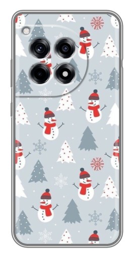 Силиконовый чехол с изображением "Новогодний фон" для OnePlus 12 Pro