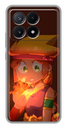Чехол с печатью "Amber с огнем" для Xiaomi POCO X6 Pro (5G)