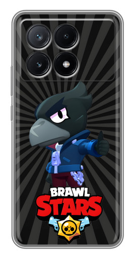 Чехол с печатью "Crow Brawl Stars" для Xiaomi POCO X6 Pro (5G)