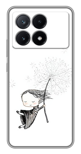 Чехол с печатью "Девочка с одуванчиком" для Xiaomi POCO X6 Pro (5G)