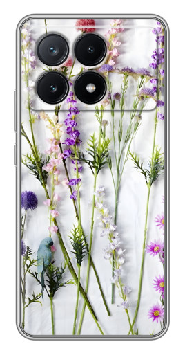 Чехол с печатью "Фон полевых цветов" для Xiaomi POCO X6 Pro (5G)