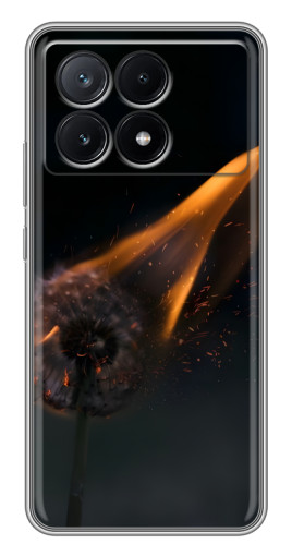Чехол с картинкой "Горящий одуванчик" для Xiaomi POCO X6 Pro (5G)