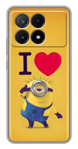 Чехол с печатью "I Love Minion" для Xiaomi POCO X6 Pro (5G)