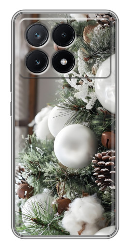 Силиконовый чехол с изображением "Игрушки на елке" для Xiaomi POCO X6 Pro (5G)