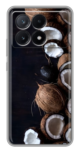 Чехол с картинкой "Кокосы на черном" для Xiaomi POCO X6 Pro (5G)