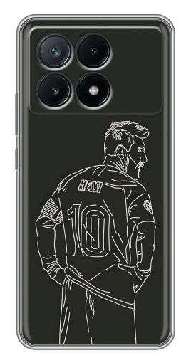Силиконовый чехол с изображением "Контур Месси" для Xiaomi POCO X6 Pro (5G)