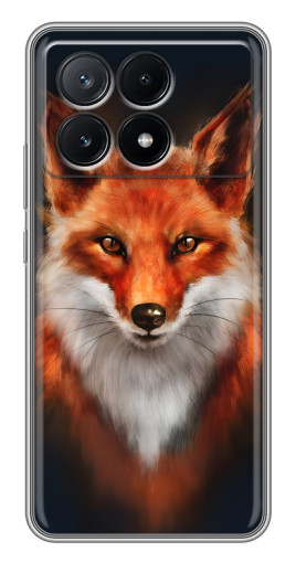 Силиконовый чехол с изображением "Красивая лиса" для Xiaomi POCO X6 Pro (5G)