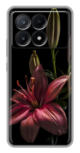 Чехол с принтом "Красная лилия " для Xiaomi POCO X6 Pro (5G)