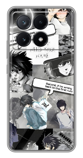 Чехол с картинкой "L - Death note" для Xiaomi POCO X6 Pro (5G)