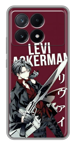 Силиконовый чехол с изображением "levi Ackerman" для Xiaomi POCO X6 Pro (5G)