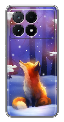 Силиконовый чехол с изображением "Лисичка в лесу" для Xiaomi POCO X6 Pro (5G)