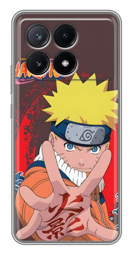 Силиконовый чехол с изображением "Naruto атакует" для Xiaomi POCO X6 Pro (5G)