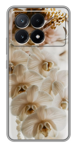 Силиконовый чехол с изображением "Нежная орхидея" для Xiaomi POCO X6 Pro (5G)