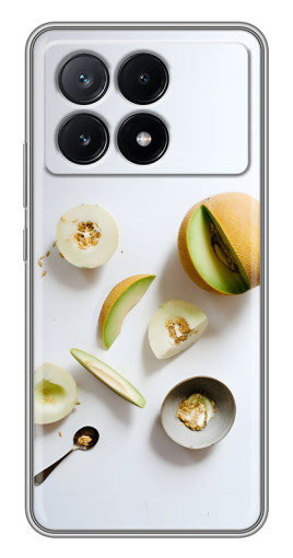 Силиконовый чехол с изображением "Обед из дынь" для Xiaomi POCO X6 Pro (5G)