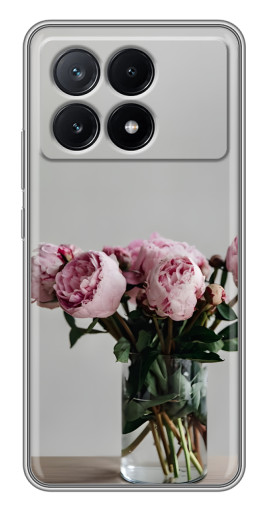 Чехол с принтом "Пионы в вазе" для Xiaomi POCO X6 Pro (5G)
