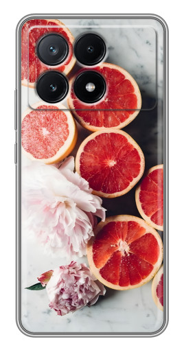 Чехол с принтом "Половинки грейпфрутов" для Xiaomi POCO X6 Pro (5G)