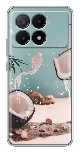Силиконовый чехол с изображением "Половинки кокоса" для Xiaomi POCO X6 Pro (5G)