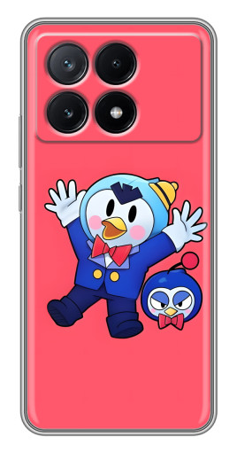 Чехол с картинкой "Радостный пингвин" для Xiaomi POCO X6 Pro (5G)