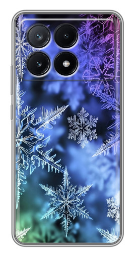Чехол с принтом "Разноцветные снежинки" для Xiaomi POCO X6 Pro (5G)