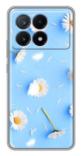 Силиконовый чехол с изображением "Ромашковый фон" для Xiaomi POCO X6 Pro (5G)