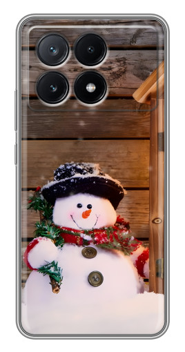 Чехол с печатью "Рождественский снеговик" для Xiaomi POCO X6 Pro (5G)