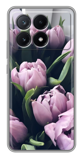 Силиконовый чехол с изображением "Сиреневые тюльпаны" для Xiaomi POCO X6 Pro (5G)