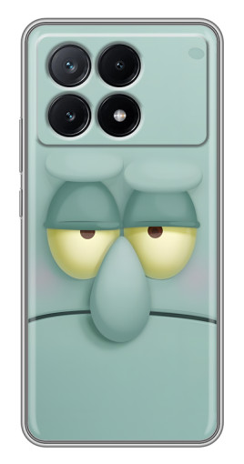 Силиконовый чехол с изображением "Сквидвард" для Xiaomi POCO X6 Pro (5G)