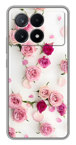 Силиконовый чехол с изображением "Яркие розы" для Xiaomi POCO X6 Pro (5G)