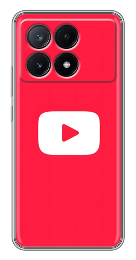 Чехол с принтом "YouTube Кнопка" для Xiaomi POCO X6 Pro (5G)