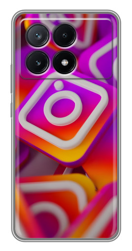 Чехол с принтом "Значки Инстаграм" для Xiaomi POCO X6 Pro (5G)