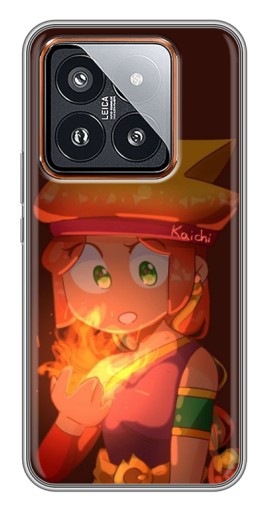 Чехол с печатью "Amber с огнем" для Xiaomi 14 Pro