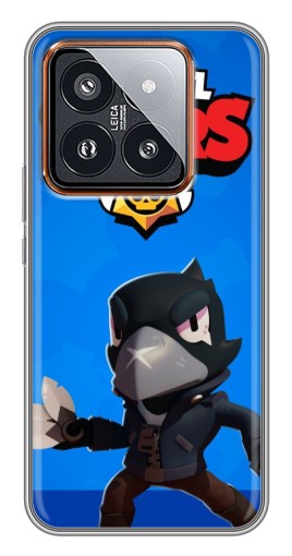 Чехол с картинкой "Боевой Crow" для Xiaomi 14 Pro