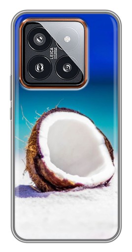 Чехол с принтом "Кокос на пляже" для Xiaomi 14 Pro