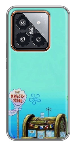 Чехол с картинкой "Krusty Krab" для Xiaomi 14 Pro